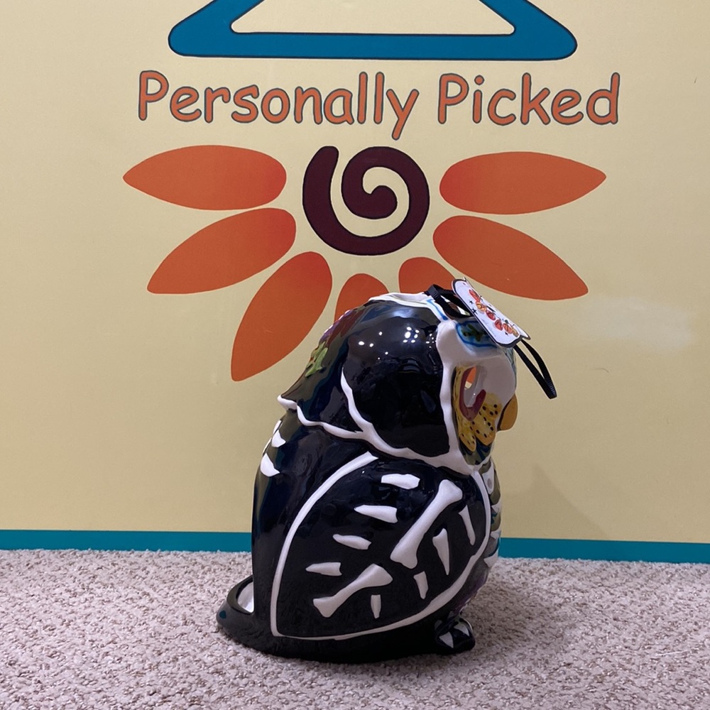 Blue Sky Clayworks “DAY OF THE DEAD OWL” Tealight Holder - Picture 4 of 9